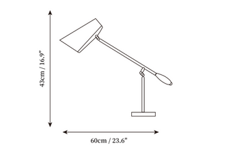 Luminária de Mesa Birdy — Dimension drawings 2