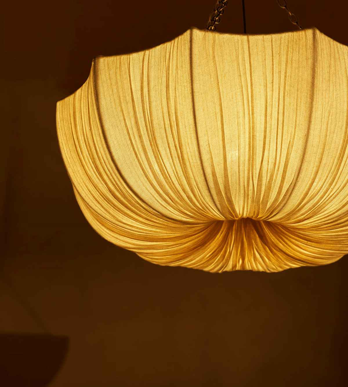 Pleated fabric detail