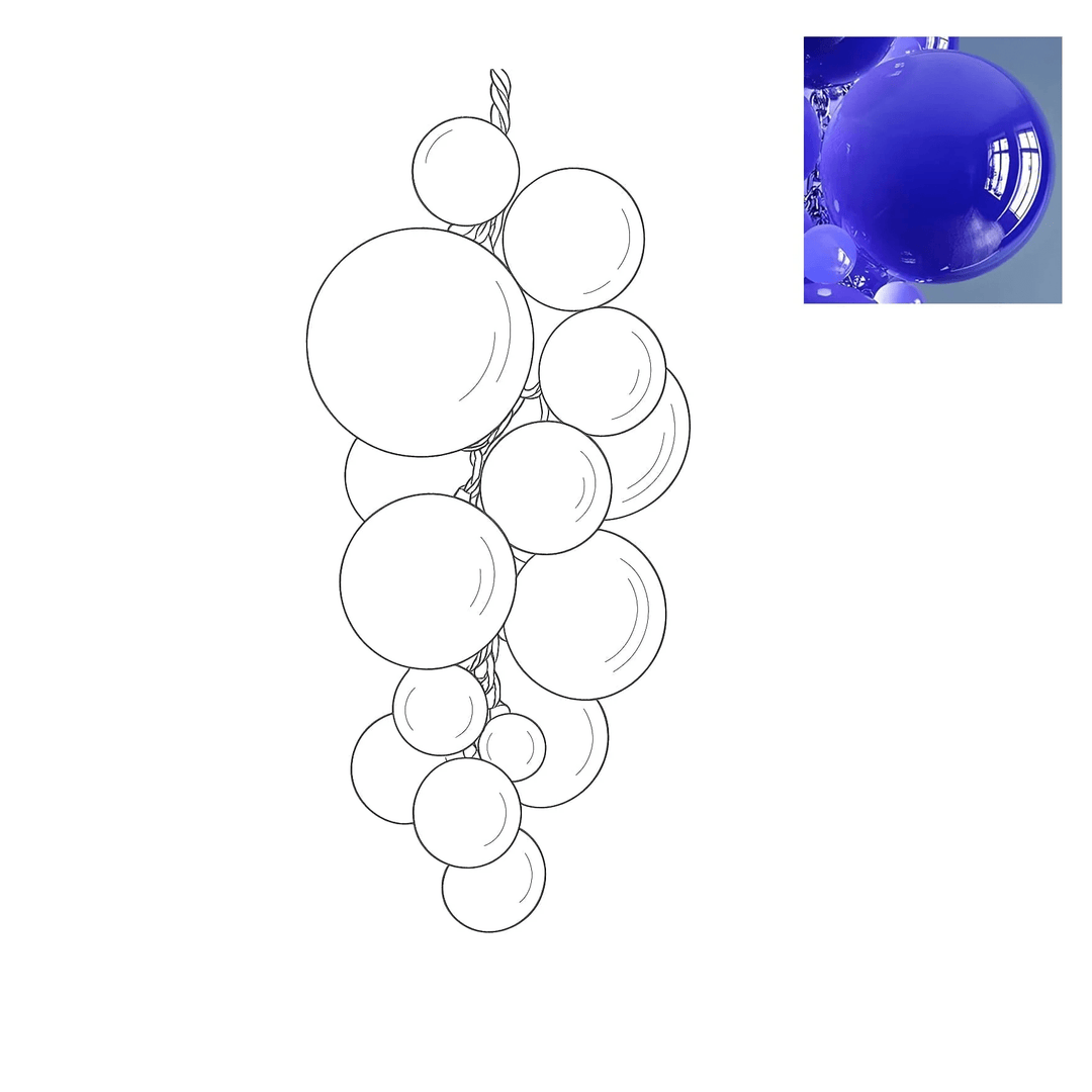 Velymo Grapetta Chandelier - Vakkerlight