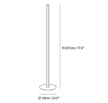 Coordinates Lampadaire — Dimension drawings 1