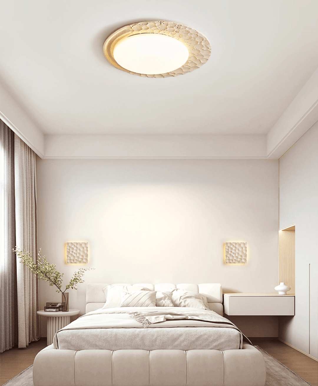 Venus Textured Stone Ceiling Light - Vakkerlight
