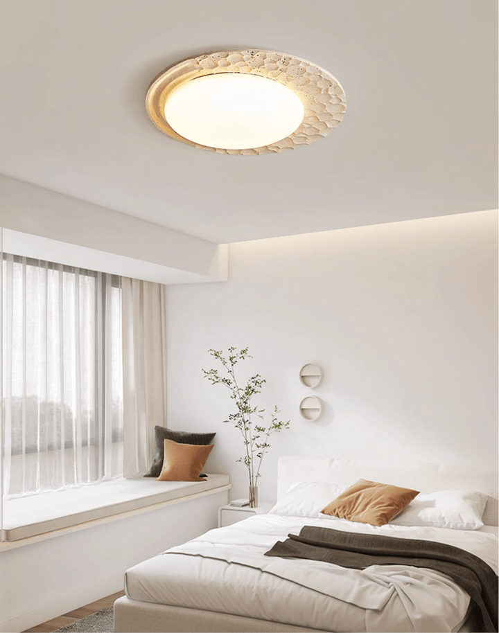 Venus Textured Stone Ceiling Light - Vakkerlight
