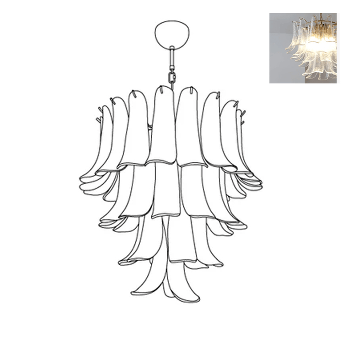 Murano Glass Petals Chandelier - Vakkerlight