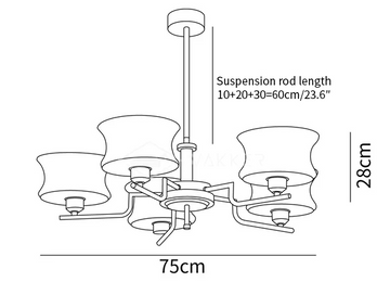 Belue Chandelier — Dimension drawings 2