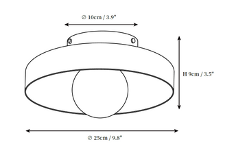 Gino Ceiling Lamp — Dimension drawings 1