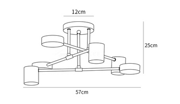 Plafoniera Sputnik — Dimension drawings 1