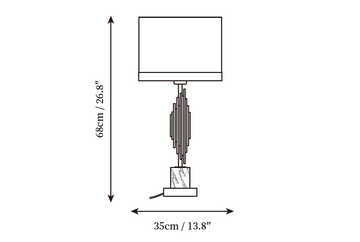 Murano Table Lamp — Dimension drawings 1