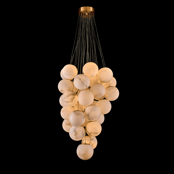 Cluster Alabaster Globe Chandelier - Vakkerlight