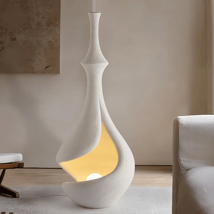 White Sere Vase Floor Lamp - Vakkerlight