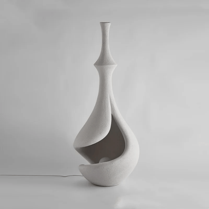 White Sere Vase Floor Lamp - Vakkerlight