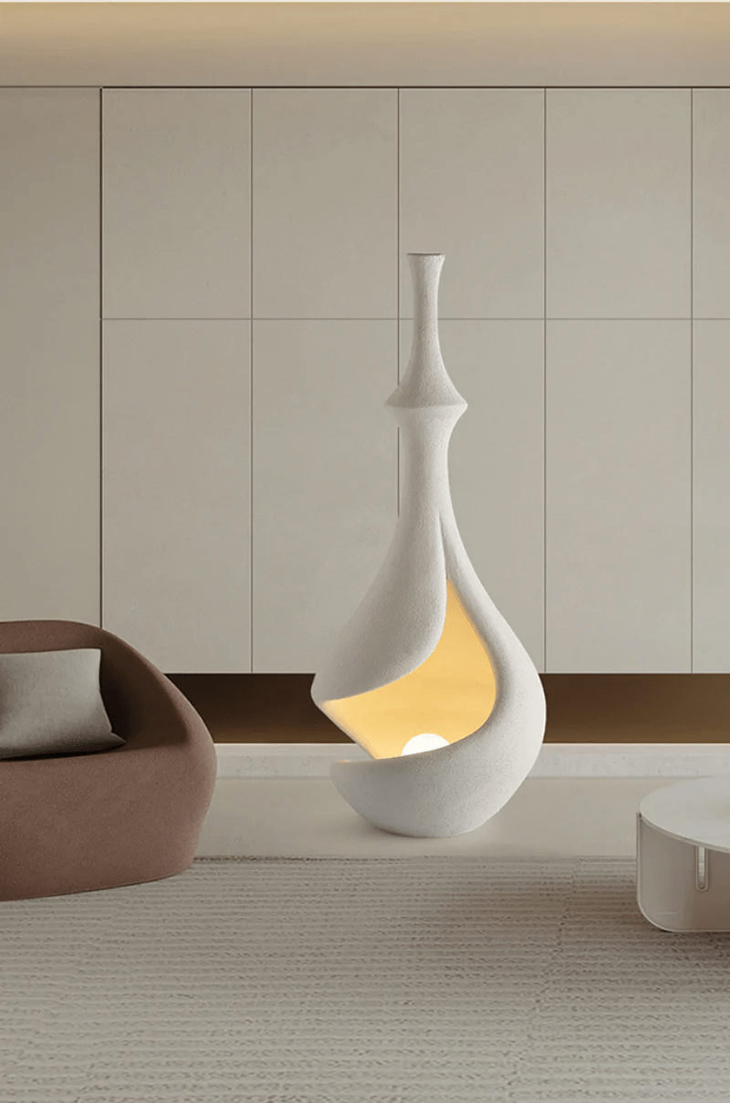 White Sere Vase Floor Lamp - Vakkerlight