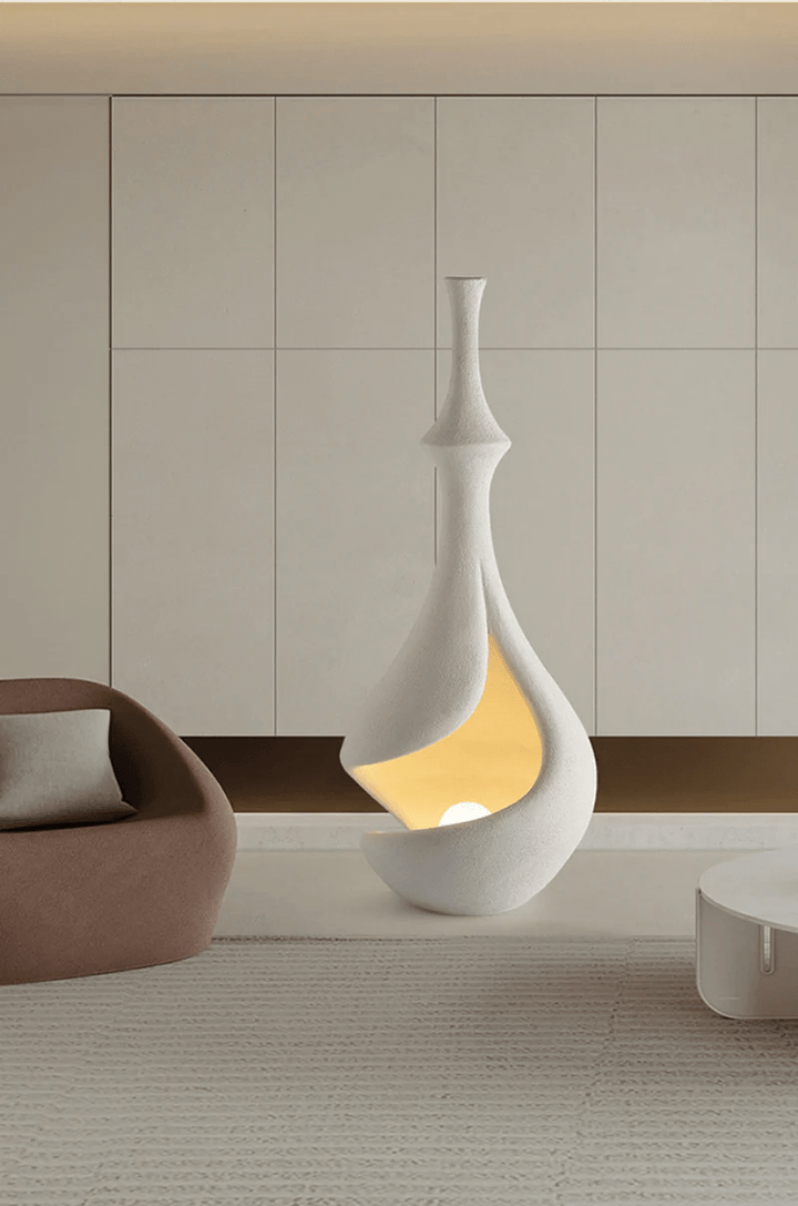 White Sere Vase Floor Lamp - Vakkerlight