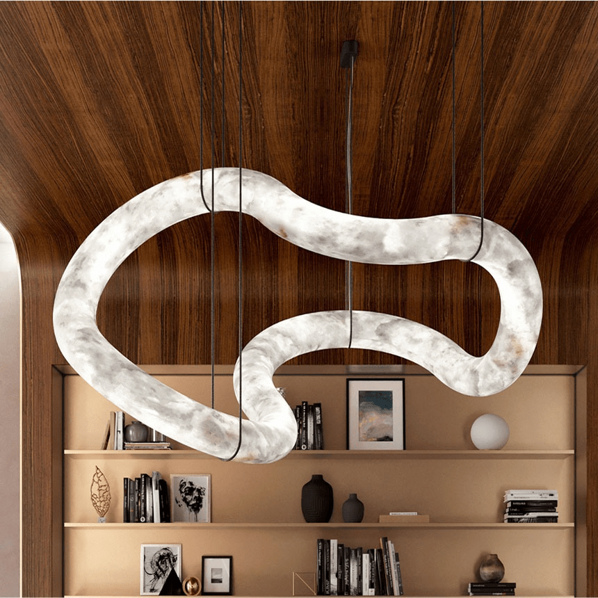 Ethereal Wave Alabaster Chandelier - Vakkerlight