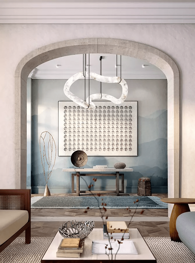 Ethereal Wave Alabaster Chandelier - Vakkerlight