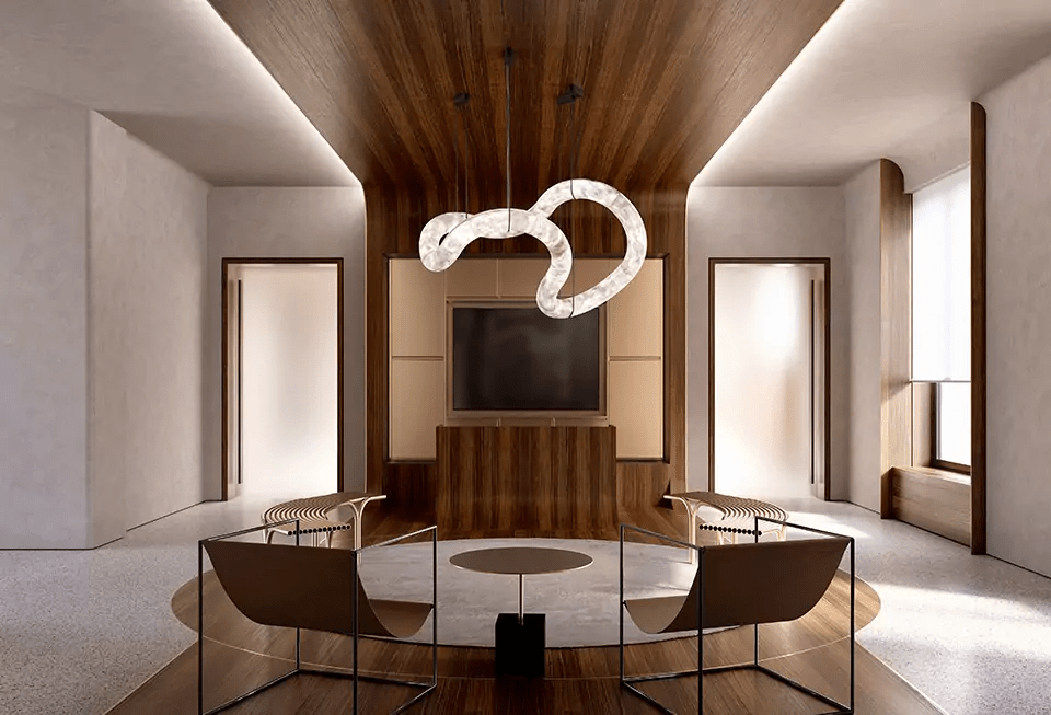 Ethereal Wave Alabaster Chandelier - Vakkerlight