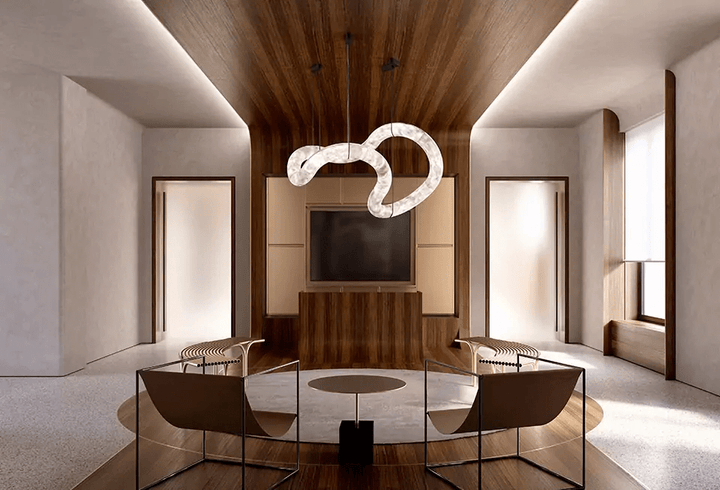 Ethereal Wave Alabaster Chandelier - Vakkerlight