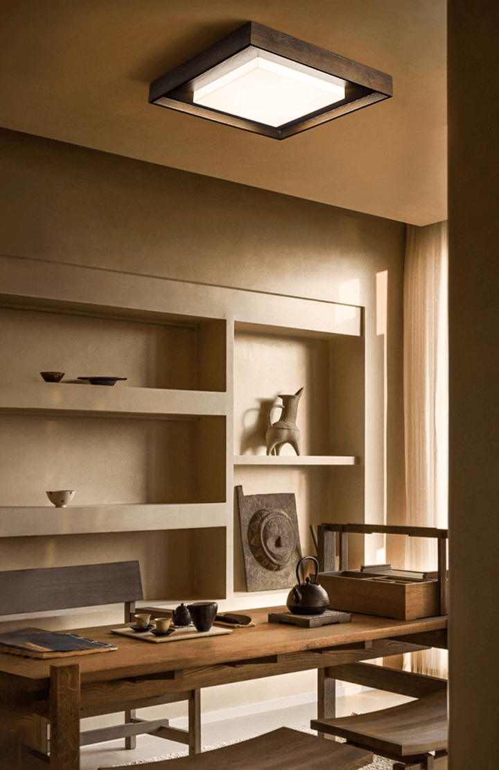 Kurin Wood Frame Ceiling Light - Vakkerlight
