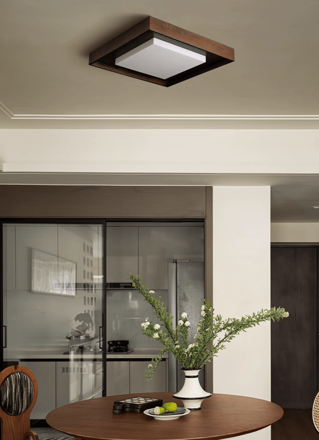 Kurin Wood Frame Ceiling Light - Vakkerlight