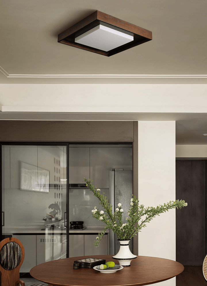 Kurin Wood Frame Ceiling Light - Vakkerlight