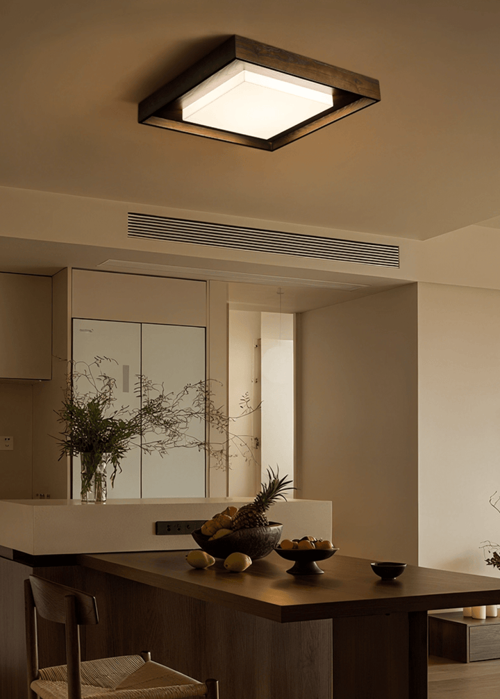 Kurin Wood Frame Ceiling Light - Vakkerlight