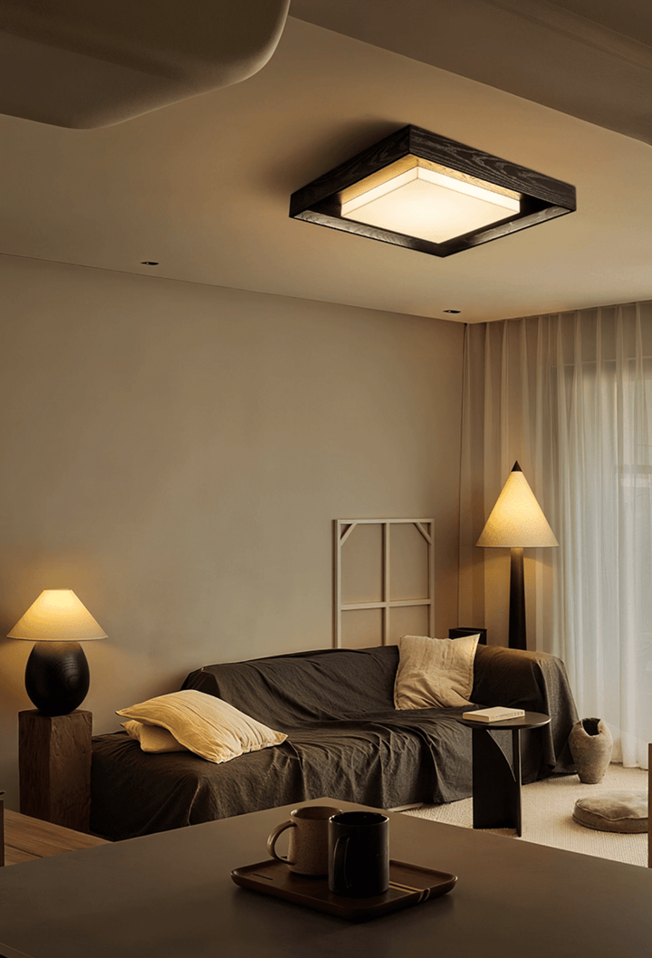 Kurin Wood Frame Ceiling Light - Vakkerlight