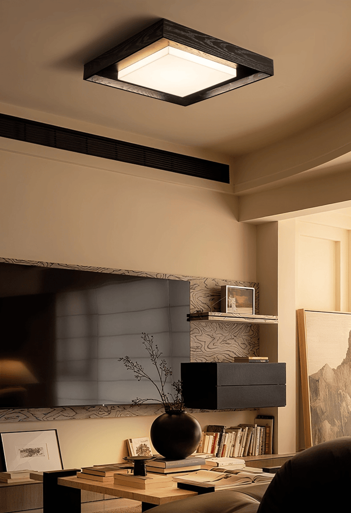 Kurin Wood Frame Ceiling Light - Vakkerlight