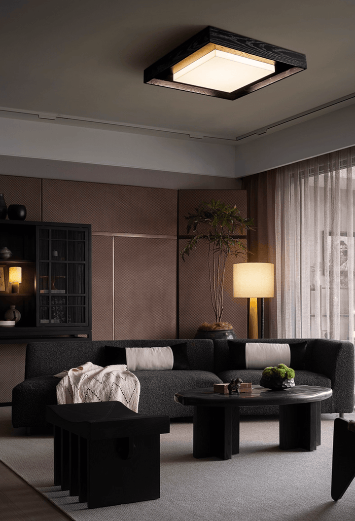 Kurin Wood Frame Ceiling Light - Vakkerlight