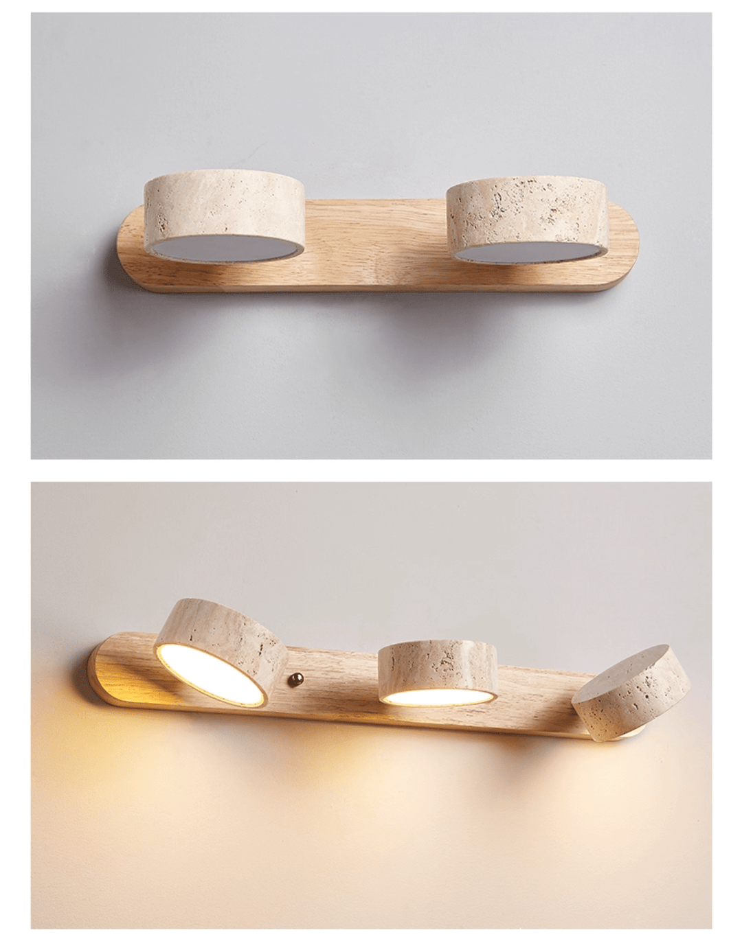 Travertine Duo Wall Light - Vakkerlight
