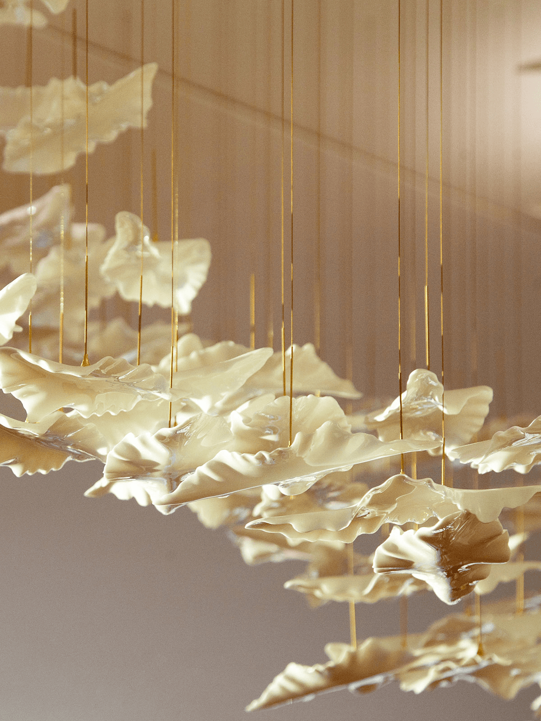 Leaf Twisted Sculptural Customize Chandelier - Vakkerlight