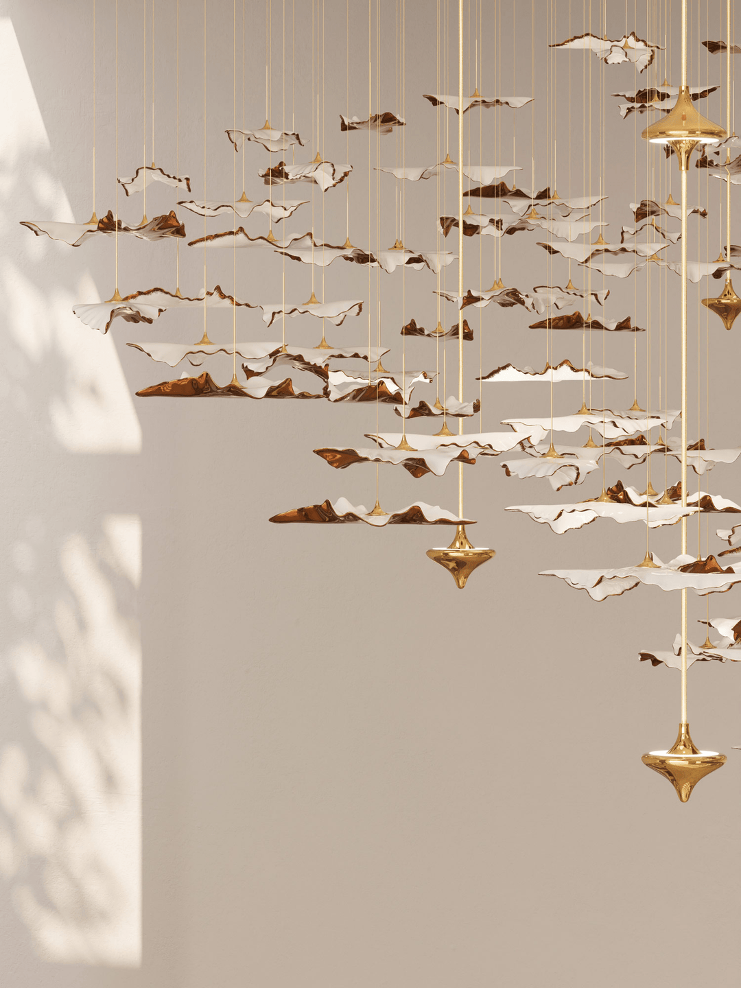 Leaf Twisted Sculptural Customize Chandelier - Vakkerlight