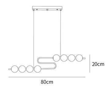 Pearl Chain Pendelleuchte — Dimension drawings 1