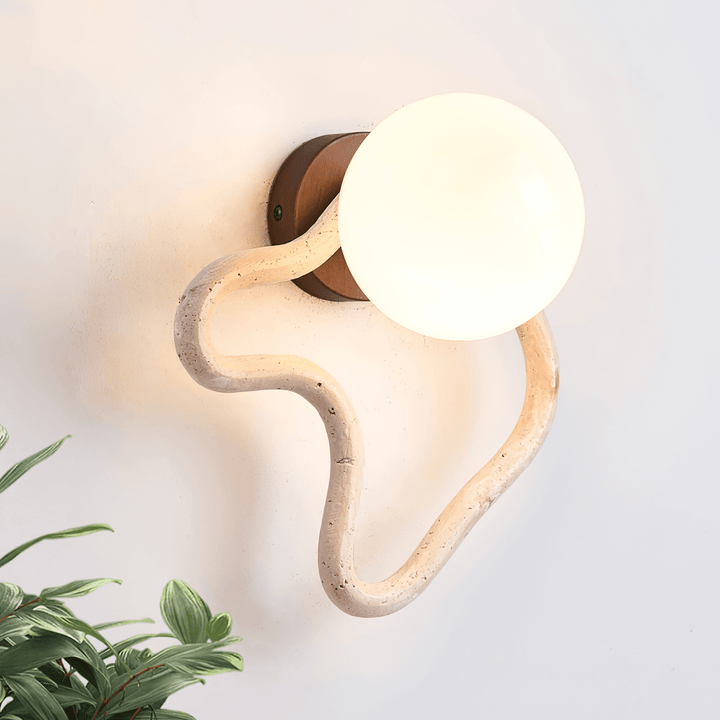 Serpentine Travertine Wall Sconce - Vakkerlight