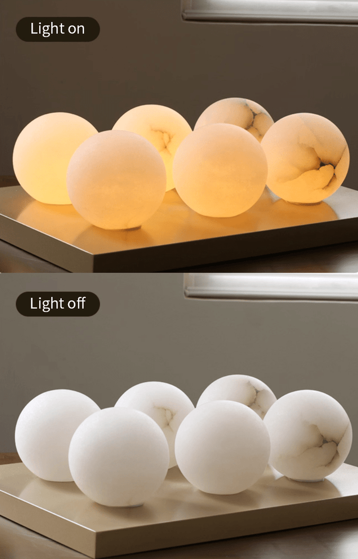 Alabaster Mini Orb Wall Lamp - Vakkerlight