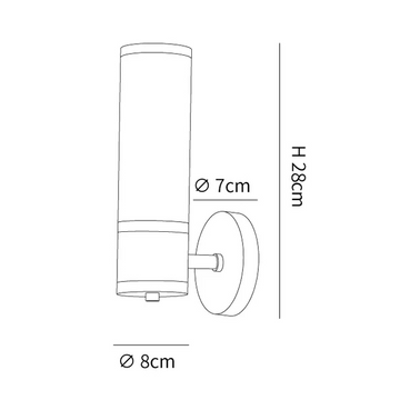 Lampatron Alabaster Wall Lamp — Dimension drawings 2