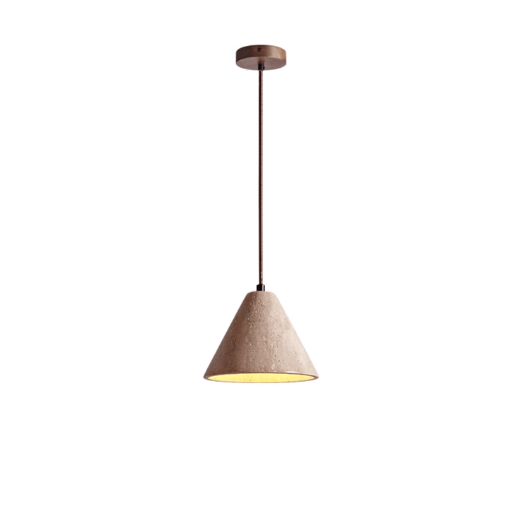 Solis Cone Travertine Pendant Lamp - Vakkerlight