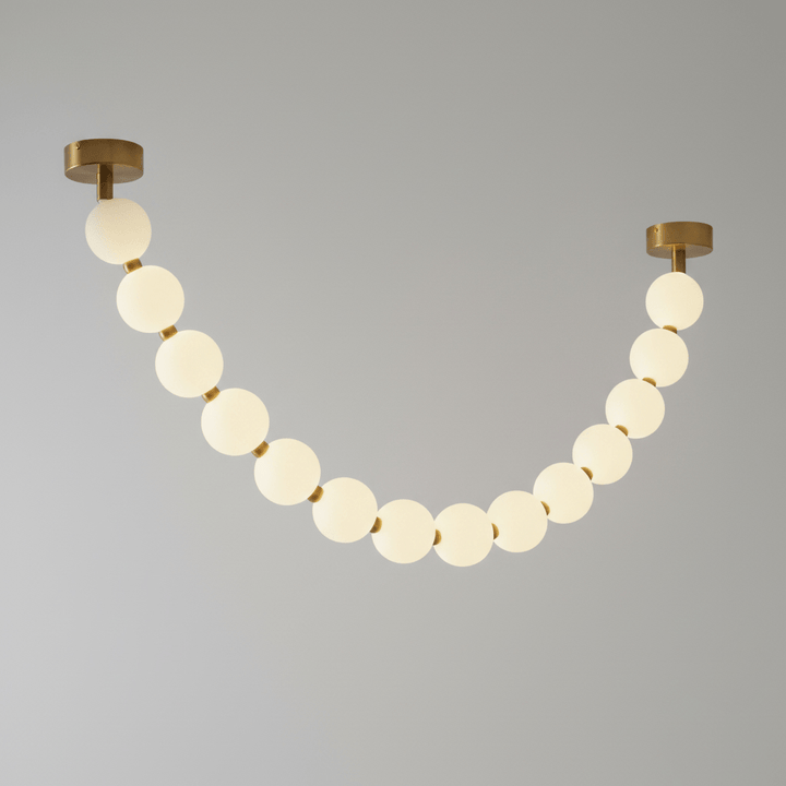 Pearl Glass Necklace Balls Chandelier - Vakkerlight