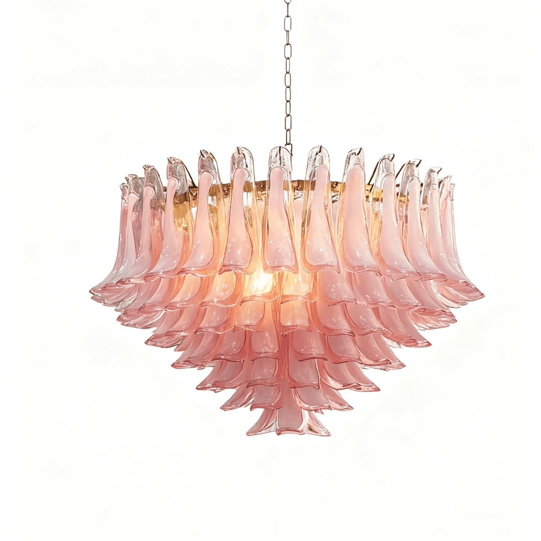 Blush Pink Glass Murano Chandelier - Vakkerlight