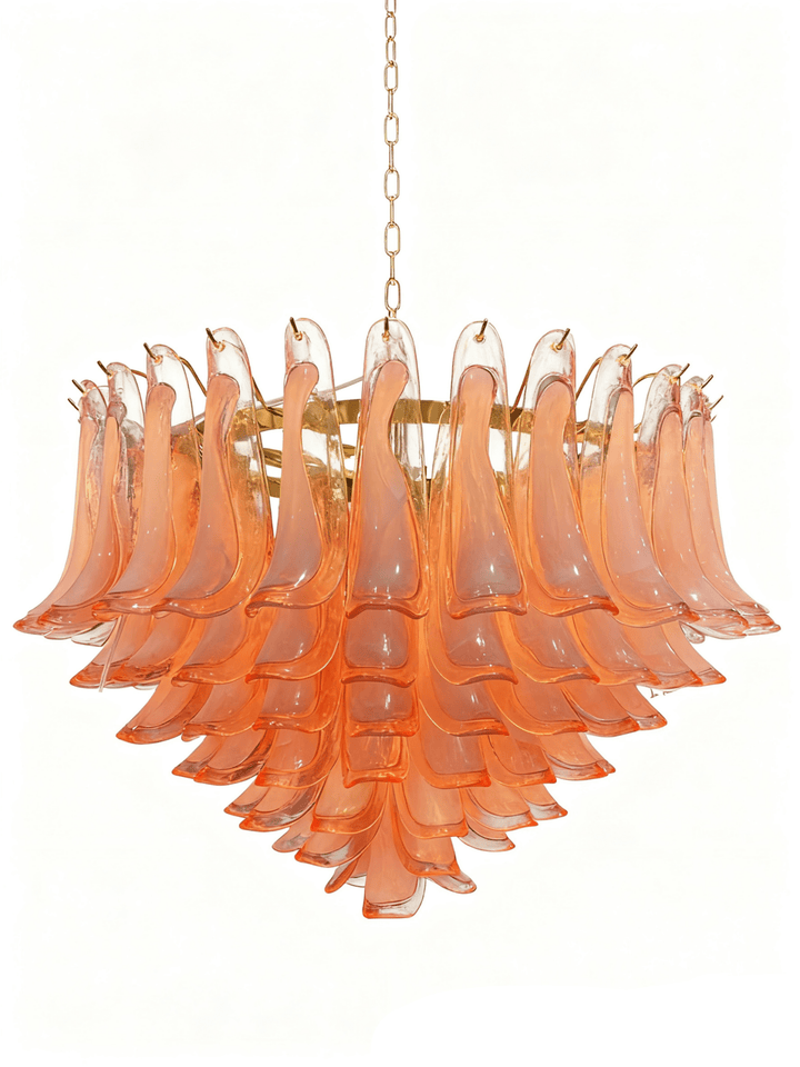 Blush Pink Glass Murano Chandelier - Vakkerlight