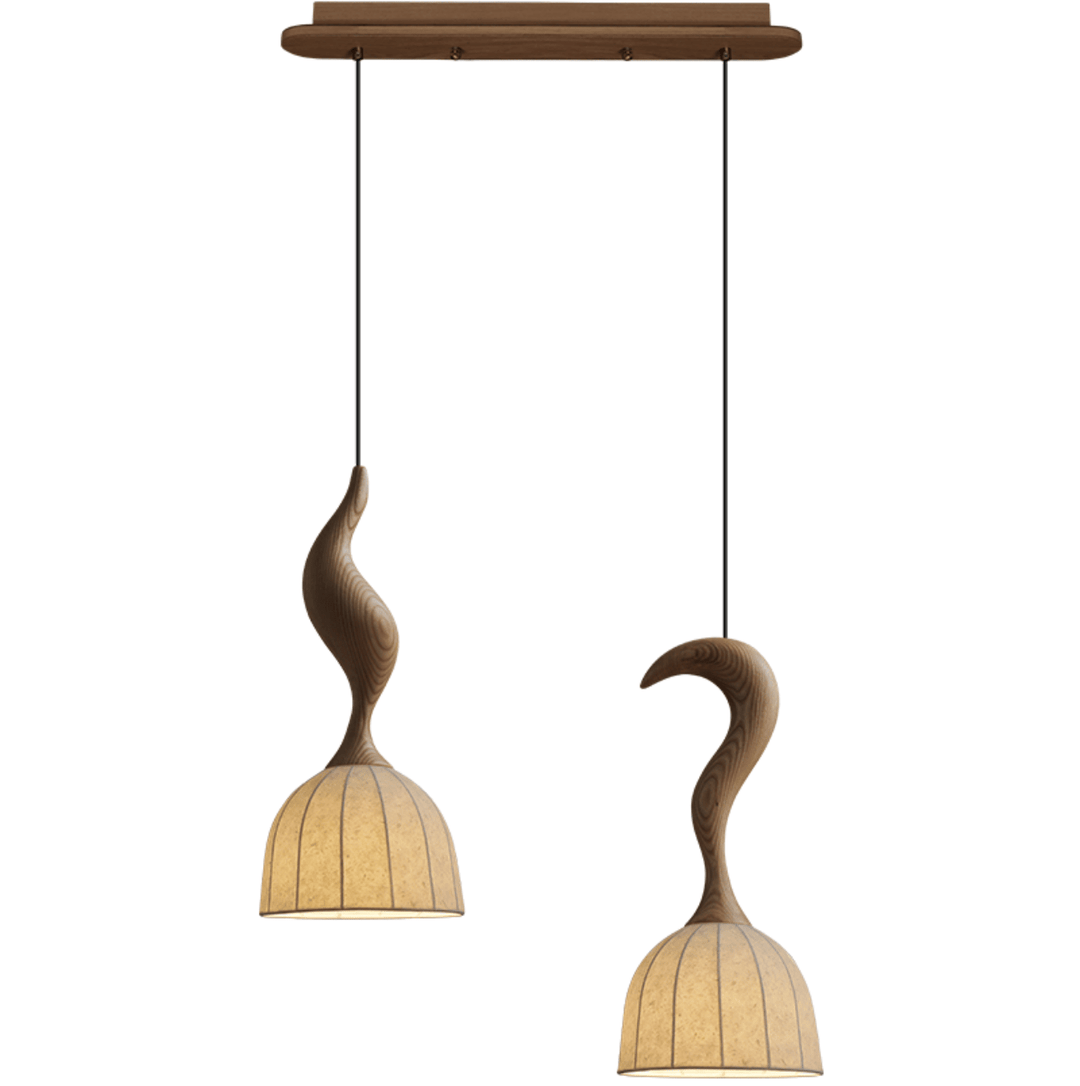 Elowen Twisted Wood Pendant Light - Vakkerlight