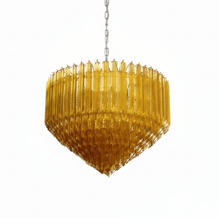 Prism Murano Amber Glass Chandelier - Vakkerlight