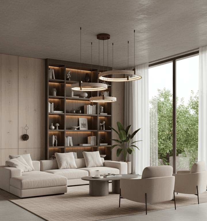 Celestial Orbit Travertine Chandelier - Vakkerlight