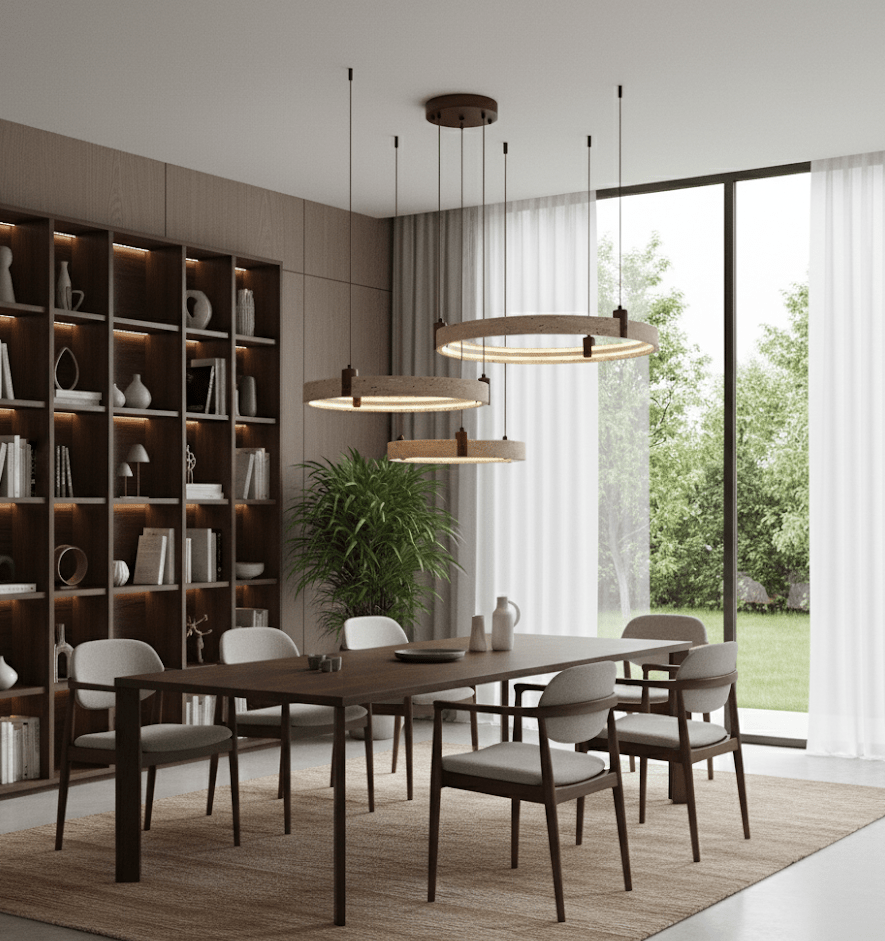 Celestial Orbit Travertine Chandelier - Vakkerlight