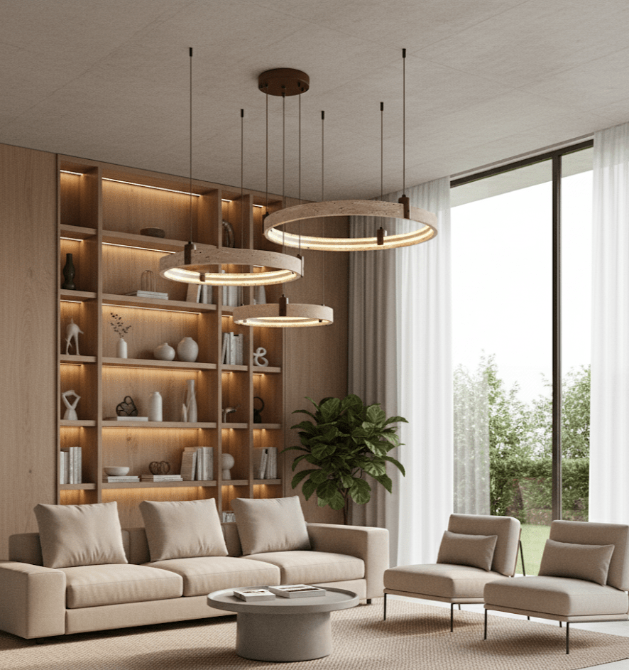 Celestial Orbit Travertine Chandelier - Vakkerlight