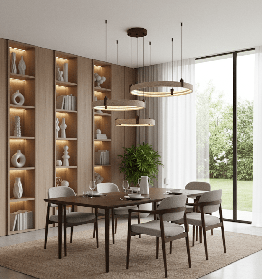 Celestial Orbit Travertine Chandelier - Vakkerlight