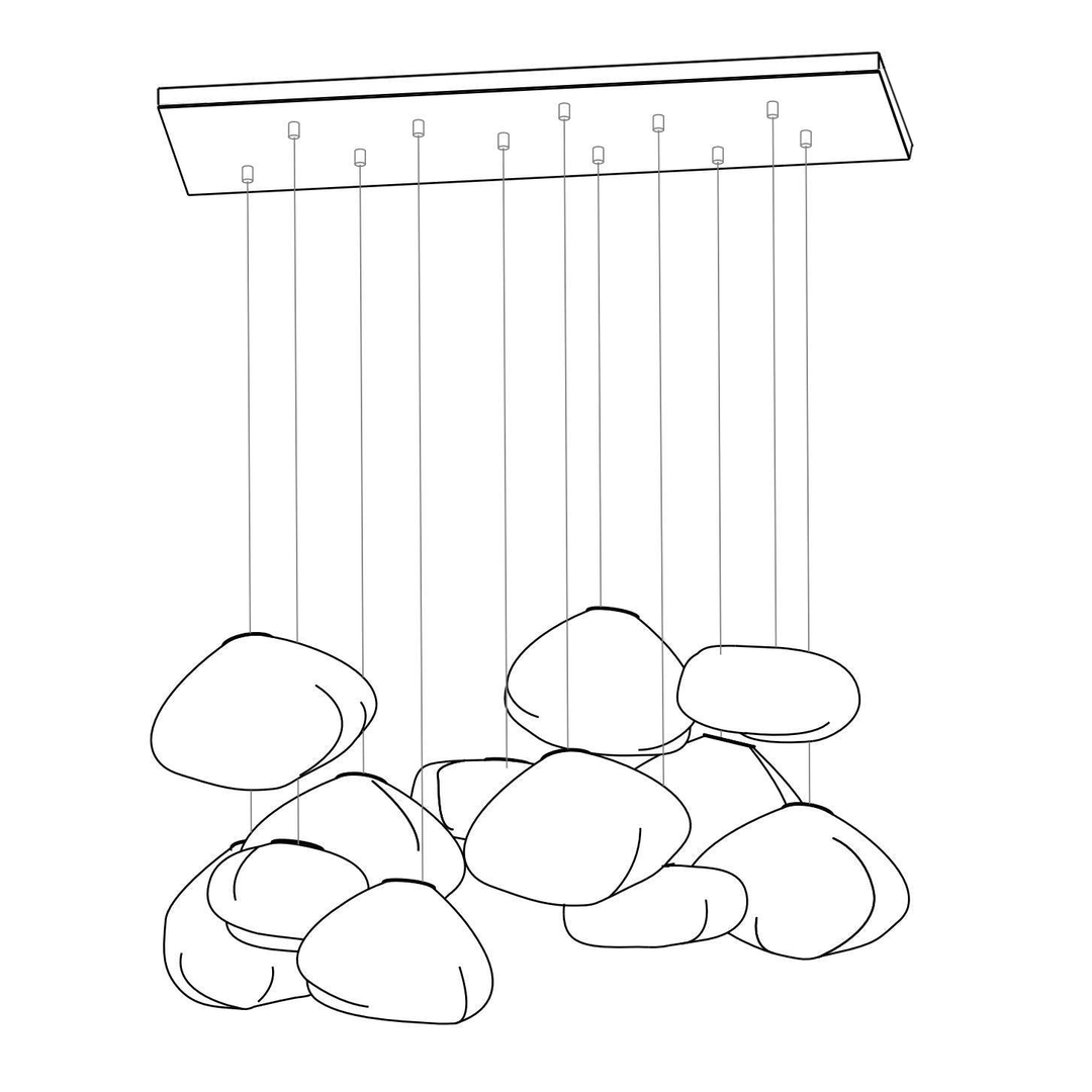 Blown Glass Mesh Pendant Light - Vakkerlight