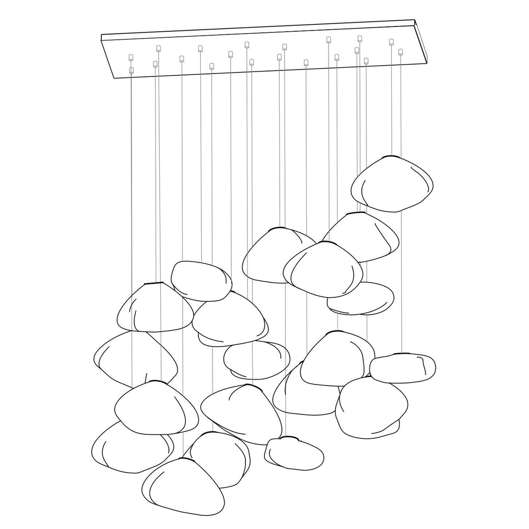 Blown Glass Mesh Pendant Light - Vakkerlight