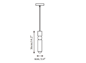 Fulcrum Pendant Light — Dimension drawings 1