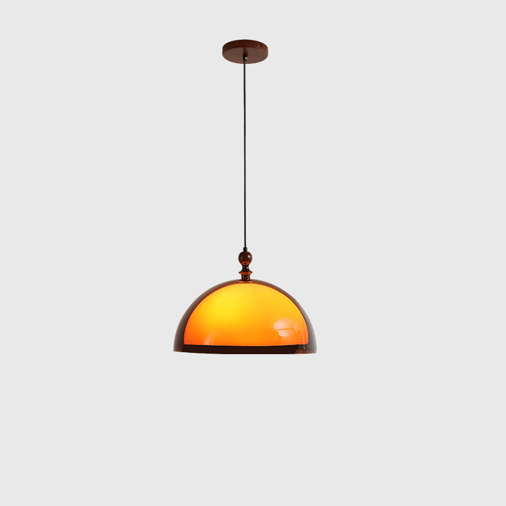 Amber Dome Shaped Pendant Light - Vakkerlight