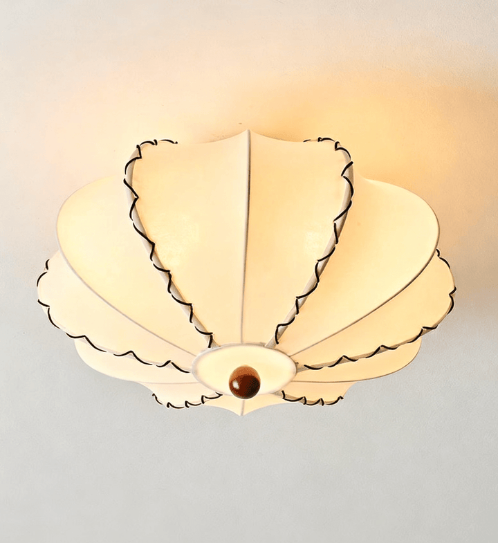 calloped Edge Fabric Ceiling Light - Vakkerlight