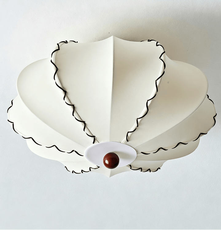 calloped Edge Fabric Ceiling Light - Vakkerlight